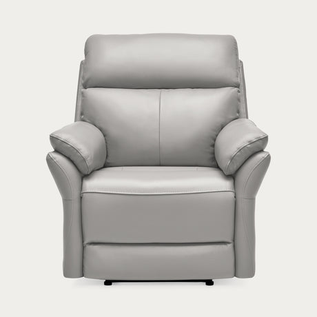 ergonomic top-grain leather recliner chair for adults grey color